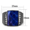 thumbnail image 2 of Luxe Jewelry Designs Women's Stainless Steel Ring with Montana Leather Stone - Size 8 (Pack of 2), 2 of 4