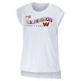thumbnail image 2 of Women's WEAR by Erin Andrews White Washington Commanders Greetings From Muscle T-Shirt, 2 of 3