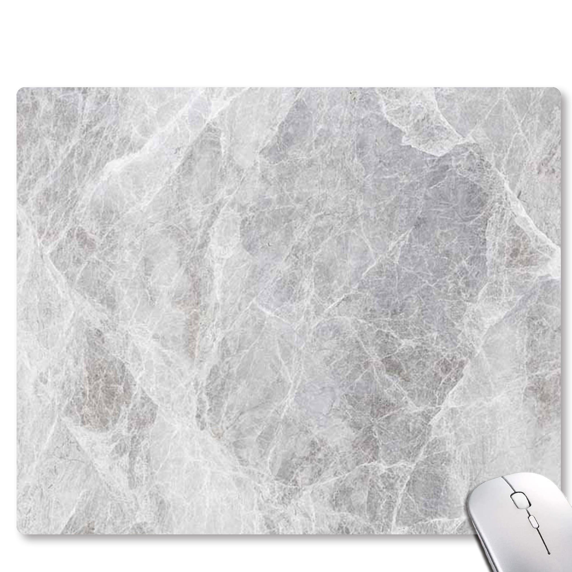 Logecih Gaming Mouse Pad, Gray Marble Mouse Pad NonSlip Rubber Base