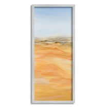 Stupell Industries Abstract Desert Landscape Nature Painting Gray Framed Art Print Wall Art, 10 x 24