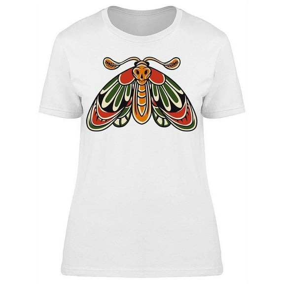Old Schoole Tattoo Like Moth T-Shirt Women -Image by Shutterstock, Female Medium