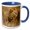 Blue/White, variant on 3drose, Africa. Tanzania. Male Lion at Ngorongoro Crater.-af45 Rbe0188 - Ralph H. Bendjebar, 11oz Two-tone Yellow Mug