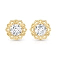 thumbnail image 2 of Rosec Jewels Lab Grown Diamond Studs - Vintage Style Diamond Earrings with Screw Back (1.9 Ct, EF-VS Quality), 18K Yellow Gold, 2 of 6