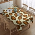 thumbnail image 2 of Cream and Brown Of Leopard Print Rectangle Tablecloth 60"x84",Waterproof Polyester Rectangle Table Cloth, Wipeable Spillproof Polyester Tablecloth for Dining, Camping, Indoor and Outdoor, 2 of 5