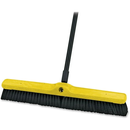 Duo Sweep Light Industrial Broom - Rubbermaid Commercial, RCP9B0900BK, Medium Sweep Plastic Foam Block, 1 Each, Black