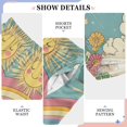thumbnail image 6 of FORMRS Boys Pajama Pants with Pockets Size 11-12Y Kids Lounge Sleep Bottoms, Retro Beige Rainbow, 6 of 8