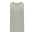 thumbnail image 6 of UVEASISHA Glitter Tank Tops Men Fashion Shiny Sleeveless Party Shirts Sparkly Scoop Neck Workout Tanks Solid Color Stylish Disco Tank Shirt Silver XL, 6 of 8