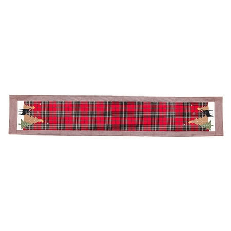 

Linyer Christmas Table Runner Restaurant Party Supplies Props Tabletop Adornments Scene Layout Plaid Tablecloth Dining Tables Ornaments