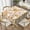 Fall Watercolor Leaves, variant on Spring Tablecloth Square 60x60 Inch,Sage Green Wild Flowers Table Cloth,Stain Resistance Polyester Seasonal Summer Floral Table Covers for Kitchen Dining,Small Tablecloth for Parties Picnic