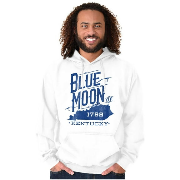Kentucky Moon Retro State Shape Unisex Plus Fleece Graphic Hoodie Brisco Brands 2X