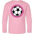 thumbnail image 3 of Inktastic Soccer Player Girls Sports Ball Long Sleeve Youth T-Shirt, 3 of 5