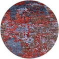 thumbnail image 1 of Ahgly Company Indoor Round Mid-Century Modern Fire Brick Red Oriental Area Rugs, 8' Round, 1 of 6