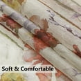 thumbnail image 6 of OVZME Blaise Wrinkled Floral Sheer Curtains for Farmhouse Bedrooms - 90 Inches Long Set of 2, Light Filtering Print Sheer Panels with Rod Pockets, Each 51"W x 90"L, 6 of 7
