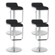 thumbnail image 1 of Bancos Altos Giratorios Para Barra De Cocina Desayunador Acabado De La Estructura Cromado Color Negro Set 4 Piezas Gaon, 1 of 7