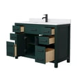 thumbnail image 3 of Wyndham Collection Beckett 48" Wood Single Bathroom Vanity in Green/Matte Black, 3 of 6
