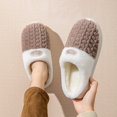 thumbnail image 2 of Slippers for Women,Lined Indoor Slippers Warm Shoes With Soft Comfortable Sole For Winter Home Wear,Womens Slippers,Coffee,44, 2 of 9