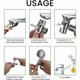thumbnail image 4 of Hand Shower Sink Faucet Sprayer, Flexible Hose Telescopic For Wide Application In Bathroom, Laundry Tub, And Kitchen Sinks, Space Saving Design, Portable Spray For Pet Bathing, 4 of 5