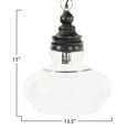 thumbnail image 2 of Creative Co-Op Glass and Distressed Wood Ceiling Light, Black, 2 of 6