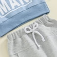thumbnail image 6 of Towmus Toddler Baby Boy Fall Outfit Mama's Boy Letter Embroidery Sweatshirt Top Elastic Pants Set Cute 2pcs Winter Clothes, Light Blue, 18-24M, 6 of 9