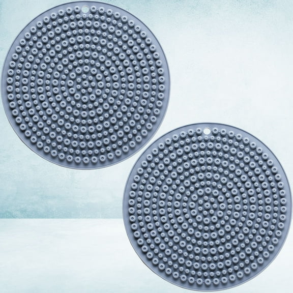 PBPBOX Silicone Table Mat for Crafts and Kitchen Use Blue Heat Insulated Anti Slip 2PCS