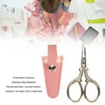thumbnail image 4 of Stainless Steel Scissors Set with Leather Cover,  Blades, Ergonomic Design, Versatile Crafting Tool for Embroidery, Sewing, and Knitting, 4 of 7