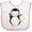 White and Pink, variant on Inktastic Penguin Boys or Girls Baby Bib