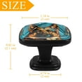 thumbnail image 4 of 4 Pcs Cabinet Handle Drawer Pulls Sheepdog Knobs with Screws Square Furniture Office Cabinet Knob Decoration, 4 of 7
