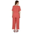 thumbnail image 4 of Inkmeso Short Sleeve Nightwear Pajama Set For Women Henley T-Shirt & Pajama Sleepwear Set, 4 of 7