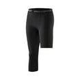 thumbnail image 1 of Men‘s 3/4 Single Leg Compression Cropped Tights Leggings Sports Base Layer Underwear, 1 of 6