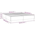 thumbnail image 2 of vidaXL California King Bed Frame, Fabric Upholstered Platform Bed Frame, Dark Gray, No Mattress, 2 of 9