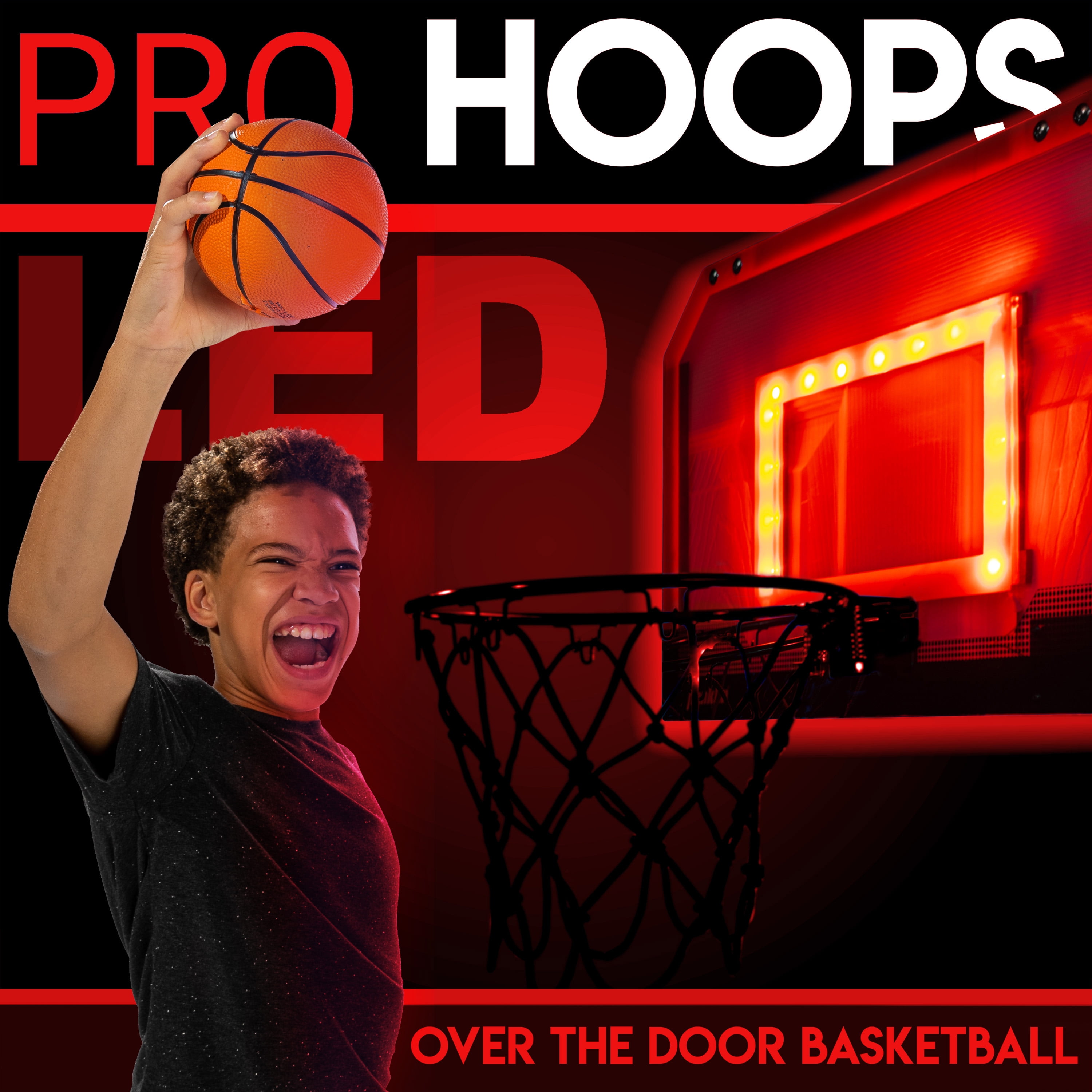 The LED Scoring Indoor Basketball Hoop - Hammacher Schlemmer