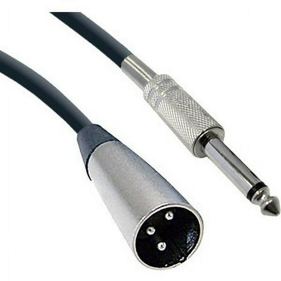 XLR Male to 1/4 Inch Mono Male Audio Cable, 100 foot