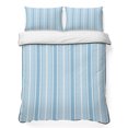 thumbnail image 2 of 3 Pieces Queen Quilt Set,Light Blue and White Striped Soft Bedding Sets with 1 Quilt & 2 Pillow Shams,Classic Vertical Thin Stripe Summer Bedspread Lightweight Coverlet Comforter for All Season, 2 of 9