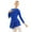 Royal Blue, variant on Women Figure Ice Skating Dress Long Sleeve Shiny Rhinestone Roller Skating Lyrical Dance Costume White Small