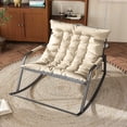 thumbnail image 2 of HSUNNS Oversized Rocking Chair with Storage, Upholstered & Armrests, All-Season Comfort Lounge Recliner, Breathable Ergonomic Lounge Chair for Bedroom, Living Room, Patio, Garden, 300lbs, Beige, 2 of 12