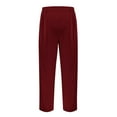 thumbnail image 7 of Men's Sweatpants with Elastic Waist Drawstring, Straight Leg Pocket Wide-Leg Loose Fit Athletic Pants for Jogging, Gym Workouts and Casual Everyday Wear,Wine,2XL, 7 of 7