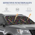 thumbnail image 4 of Balery 2 Piece Colorful Palms Car Windshield Sun Shade|Foldable Front Windshield Shade for Car Front Window for Most Sedans SUV Truck-Large, 4 of 7