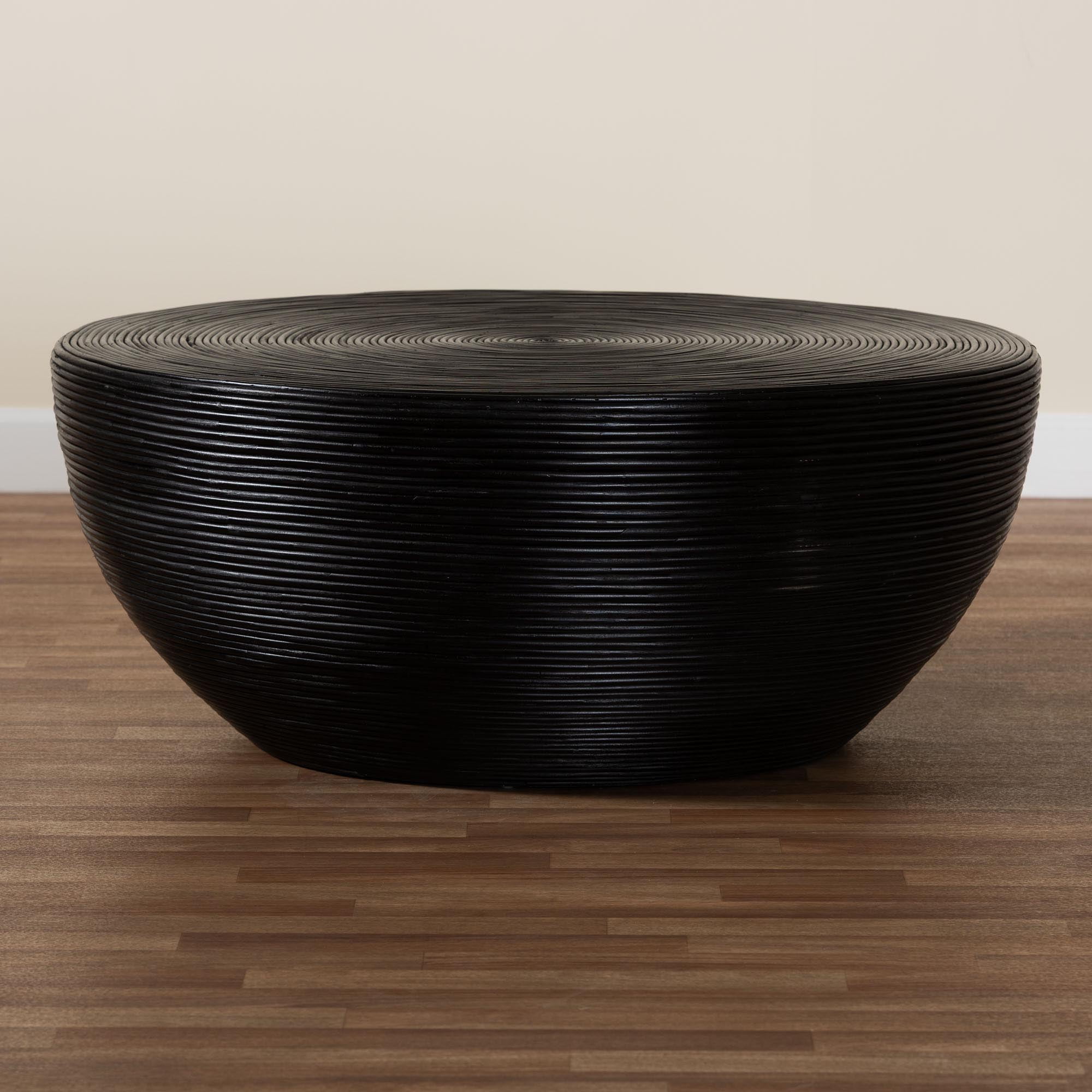 bali & pari Tokyo Coastal Coffee Table, 39"W, Black