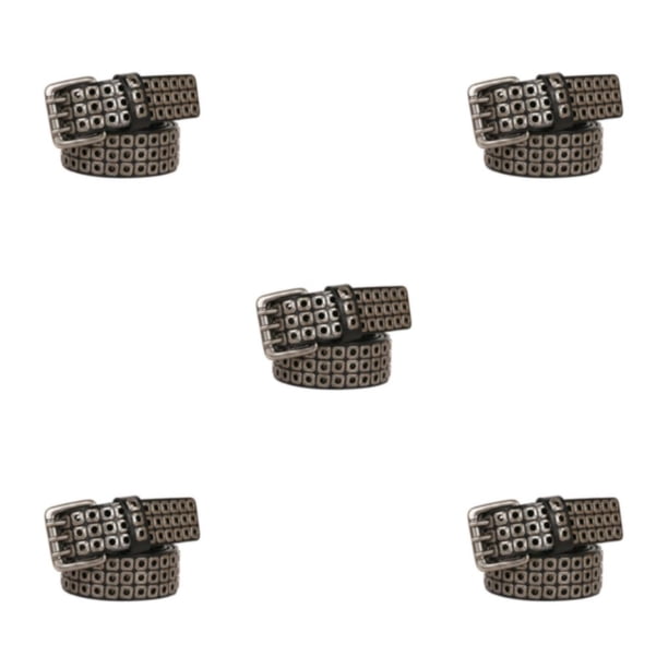 Sonducket Cinturones con estilo Longitud Cinturón ajustable hueco Mujeres Casual Punk Correa Moda Jeans Cintura Banda con hebilla única Type2 NO2
