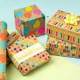 thumbnail image 2 of RUSPEPA Kraft BirthdayITSC&nbsp;Wrapping Paper Rolls - Mini Roll - 17 inches x 10 feet per Roll, Total of 4 Rolls, Colorful Birthday, 2 of 3