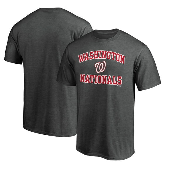 Men's Charcoal Washington Nationals Heart and Soul T-Shirt