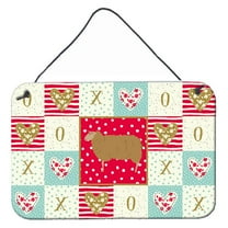 Caroline's Treasures CK5404DS812 East Friesian Sheep Love Wall or Door Hanging Prints, 8x12, multicolor