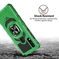 thumbnail image 4 of TJS for AT&T Maestro 3 Phone Case, with Tempered Glass Screen Protector, [Military Grade] Robotic Magnetic Support Car Mount Metal Ring Holder Kickstand Cover (Green), 4 of 6