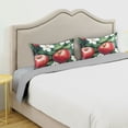 thumbnail image 3 of Yayeee Pillowcase King Size Set of 2 Satin Wrinkle Resistant Pillow Case, Red Apple Pattern, 3 of 7