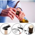 thumbnail image 5 of Juego de 2 abridores de botellas con sacacorchos, herramienta para vino de acero inoxidable tres en uno, abridores de vino y cortadores de papel de aluminio para sommeliers.HA, 5 of 5