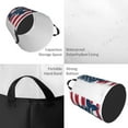 thumbnail image 2 of Susaid fisherman fishing with USA flag Print Waterproof Oxford Cloth Storage Circular Laundry Hamper BasketCapacity for Home-Small, 2 of 6