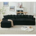 thumbnail image 6 of [Modern Curved Sectional Sofa 127'' with Soft Corduroy Fabric, High-Resilience Foam and No Assembly Required], 6 of 26
