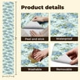 thumbnail image 5 of Flower Peel and Stick Wallpaper 17.7in x 9.8ft Blue Rose Floral Soft Green Accents Light Contact Paper Vinyl Waterproof Self Adhesive Wall Paper for Bedroom Shelf Cabinet Renter Friendly, 5 of 8