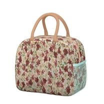 Womens Pioneer Flower Floral Print Pattern Lunch Box for Work,Insulated Lunch Bag for Women,Loncheras Para Mujer,Leakproof Adult Lunch Bag for Work,Beach,Travel,Picnic,Camping