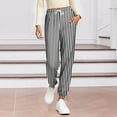 thumbnail image 2 of UAMVSH Womens Jogger Pajamas Pants Print Drawstring Lounge Pants Color Block Comfy Soft Elastic Waist Sleep Pants with Pockets, 2 of 6
